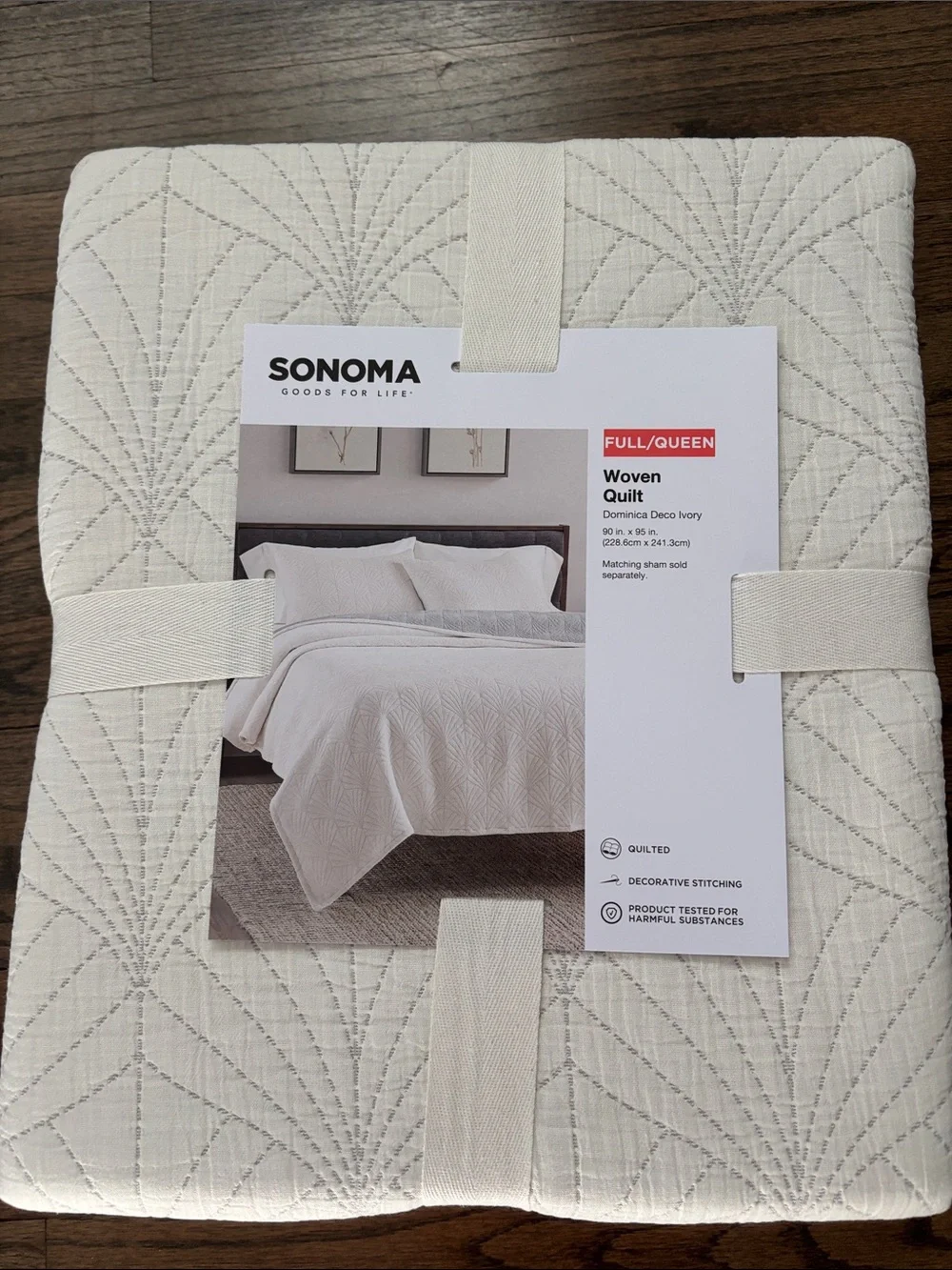 Sonoma Woven Quilt in Ivory Neutral